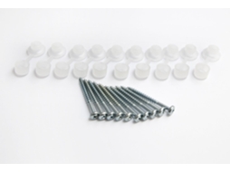 Pacote Com 100 Parafusos Para Telhado Ondulado Com Arruela De Nylon Articulada.