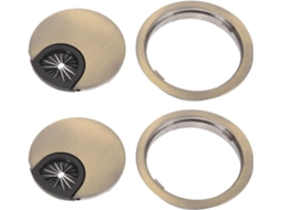 Ilhós De Mesa Em Liga Zinco, 2 Peças, Tampa para Orifício Cabo 60 Mm