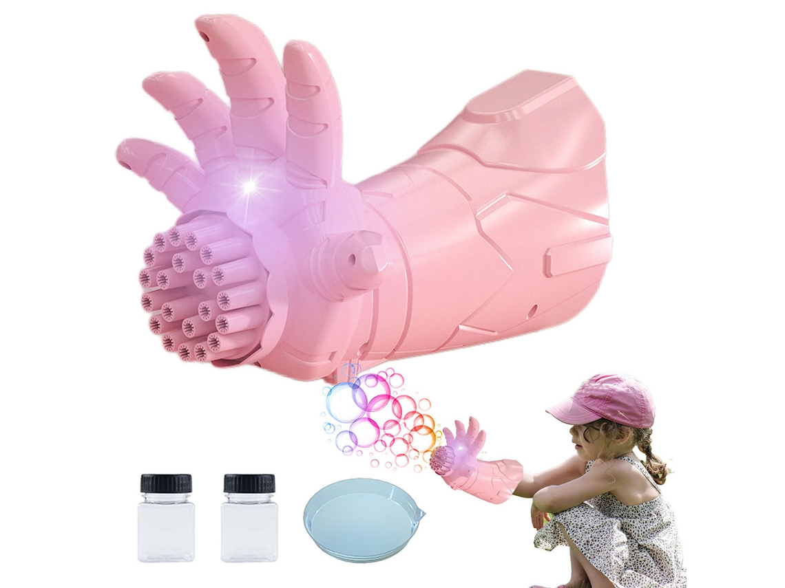 Mali pistola Elétrica de Bolhas com Luz Inspirada em Filmes Máquina Automática Brinquedo para Crianças Presente