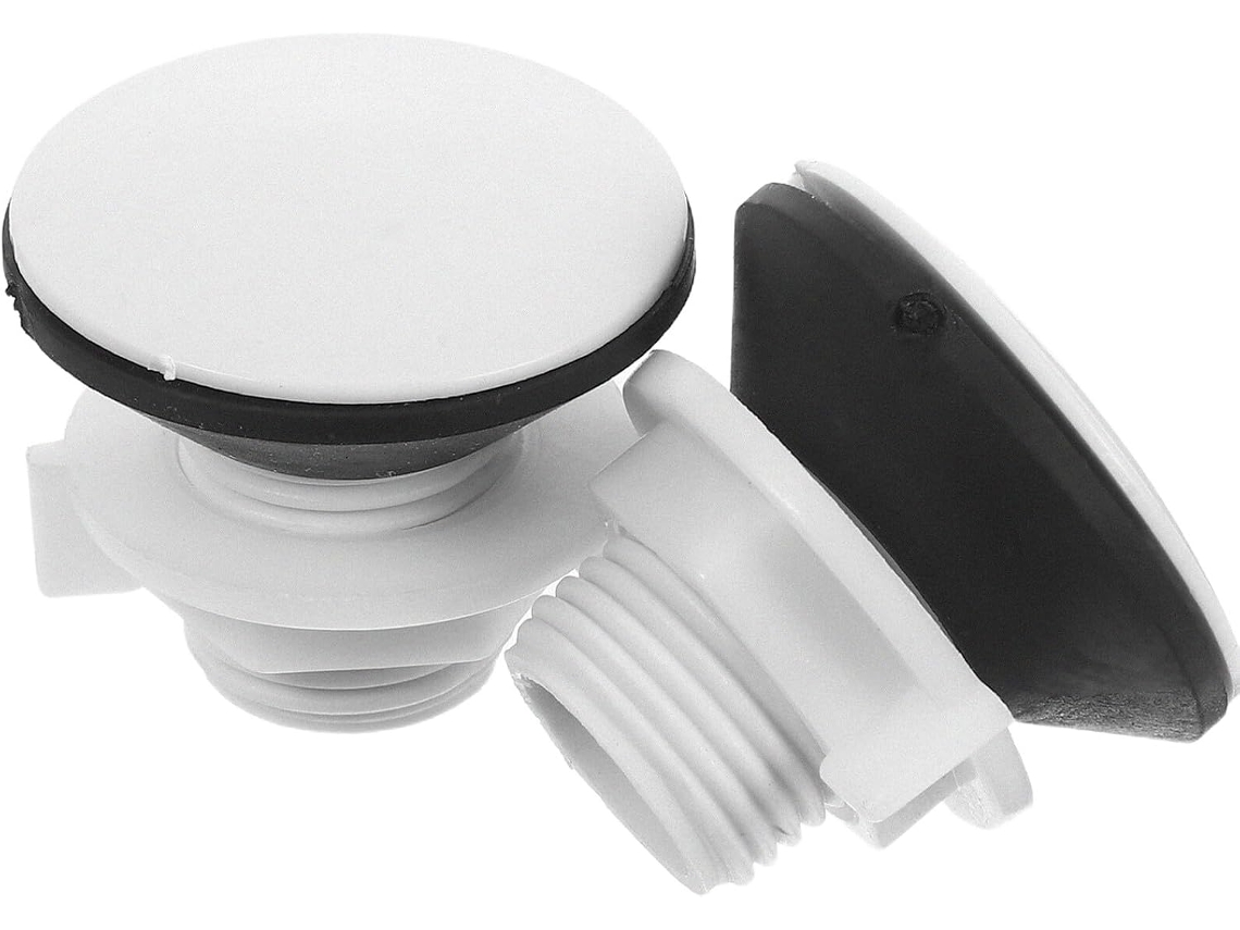 2 copos de plástico branco para a base da caixa, acoplados ao copo higiênico.