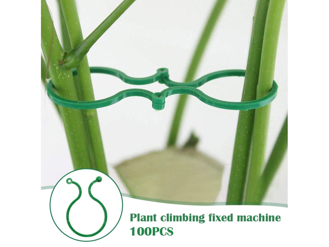 Conjunto de 100 Ganchos para Fixação Trepadeiras e Plantas Jardim. AQUAFORGE