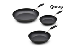 Conjunto de 3 Frigideiras CELAR Comfort (Anti-Aderentes - Sem PFOA - D20cm, D24cm  e D28cm)