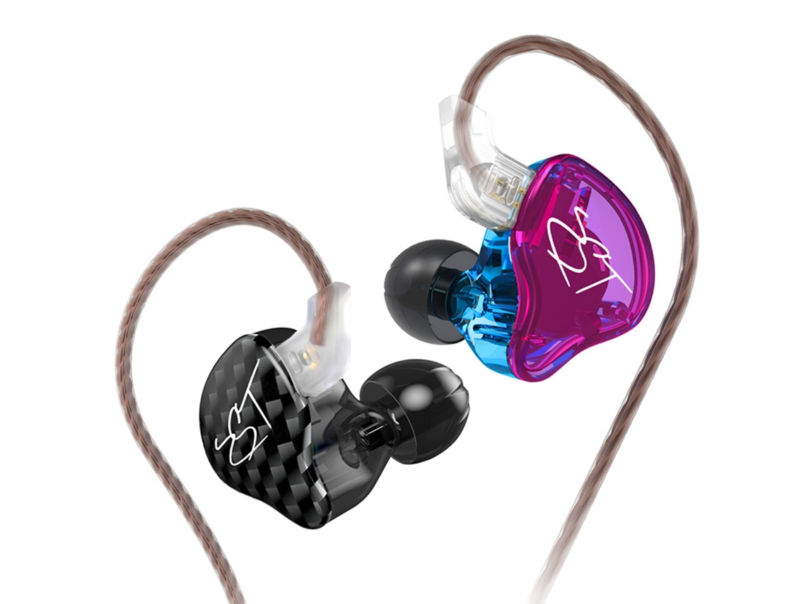 Fone De Ouvido Intra-auricular Híbrido 1dd+1ba Com Fio 3.5mm Controle E Microfone Para Música Esportes Jogos