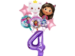 Decoração Para Festa De Aniversário Da Gabby Dollhouse, Balões, Talheres, Copos, Pratos, Conjunto De Cenário, Kit De Decoração Para Gatos Da Gabby Dol