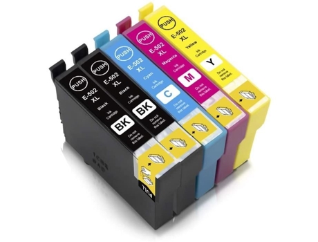 5x Cartuchos De Tinta Imprimante 502xl Compatíveis Para Epson 502 502 Xl Com Epson Expression Home Xp 5100 Xp5100 Xp 5105 Uniplus