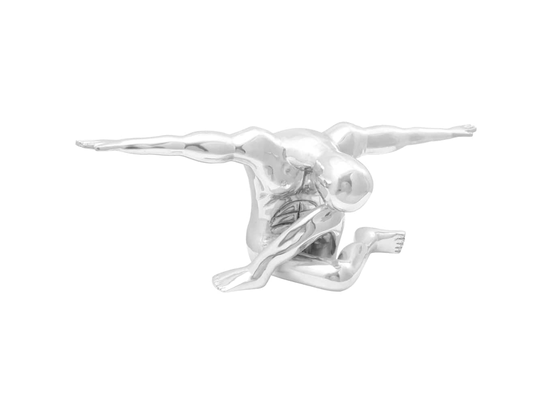 Vidaxl Escultura Prateado 91,5 X 32 X 33 Cm Alumínio