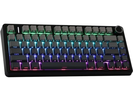 Teclado Mecânico Aula F75 Gradient Gray Switches Harvestor, Iluminação Rgb, Design Compacto 75, Resposta Rápida, Ideal Para Jogos E Escritório