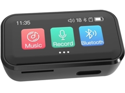 MP4 32GB MP3 Player Bluetooth 32GB E-book, Gravador FM Sports Touch Mini Music Radio, Áudio de Voz