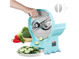 Cortador Manual de Frutas Vegetais VEVOR Máquina Cortadora Comercial Ajustável de Espessura de 0-0 5 /0-12 Mm Portas de Alimentação Duplas