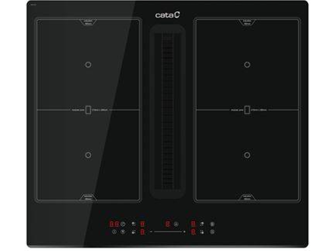 Placa de Indução com Exaustor CATA IAS 6024 (Elétrica - 59 cm - Preto)