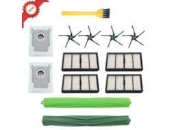 Filtros escovas laterais rolo escova para irobot roomba s9 (9150), s9 (9550) robô aspirador de pó acessórios peças reposição kit