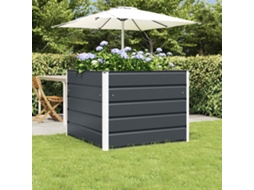 Vidaxl Floreira Antracite 100 X 100 X 75 Cm Aço