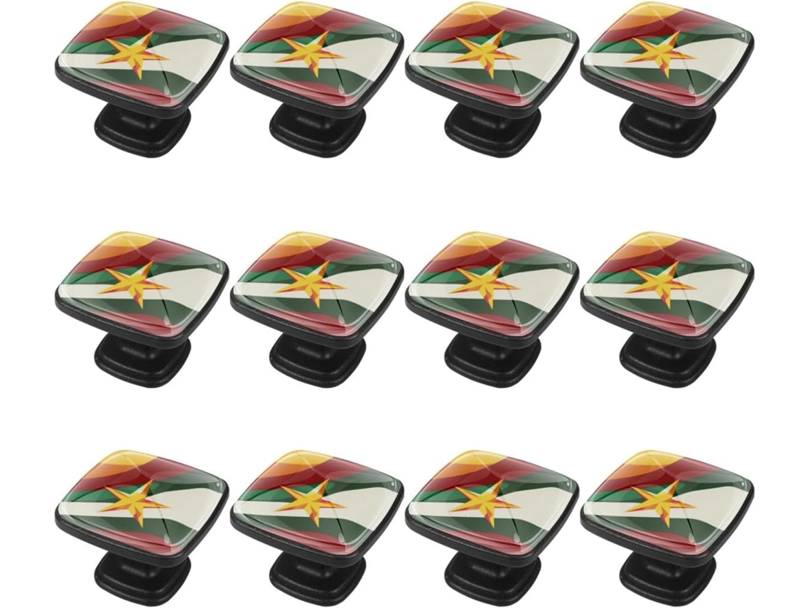 Puxadores Quadrados Para Armários De Cozinha, Puxadores Para Armários E Gavetas, 12 Peças, Bandeira Americana E Mexicana