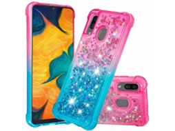 Capa Samsung Galaxy A20 HONGWE. Rosa/Azul