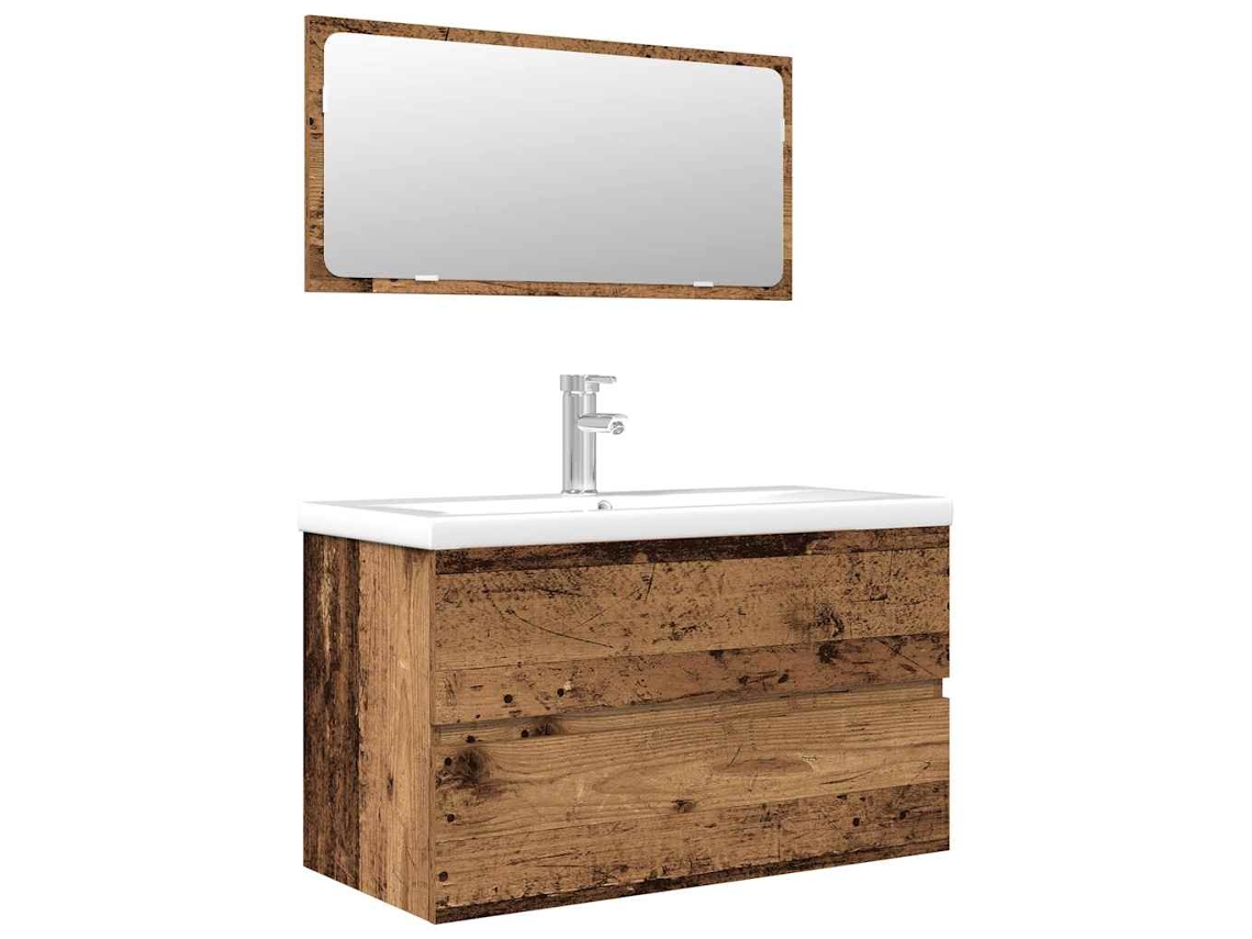 Conjunto de Móveis para Casa de Banho Derivados de Madeira Velha MAISON EXCLUSIVE