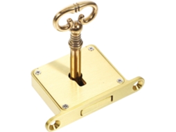 Fechadura De Gaveta Vintage Em Latão Dourado, Trava Segura Que Não Trava A Abertura De Móveis.
