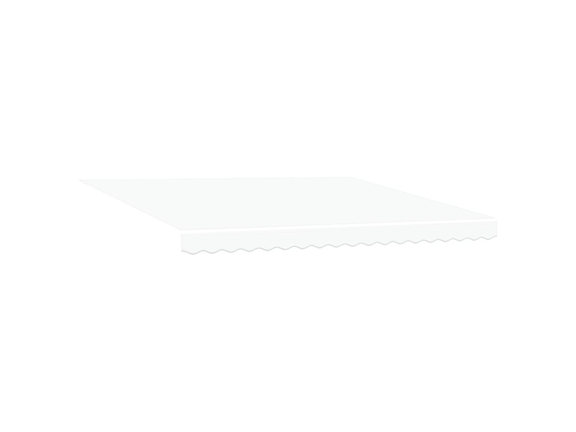Toldo Retrátil Manual Branco Vidaxl Branco Poliéster (400 X 300 Cm)
