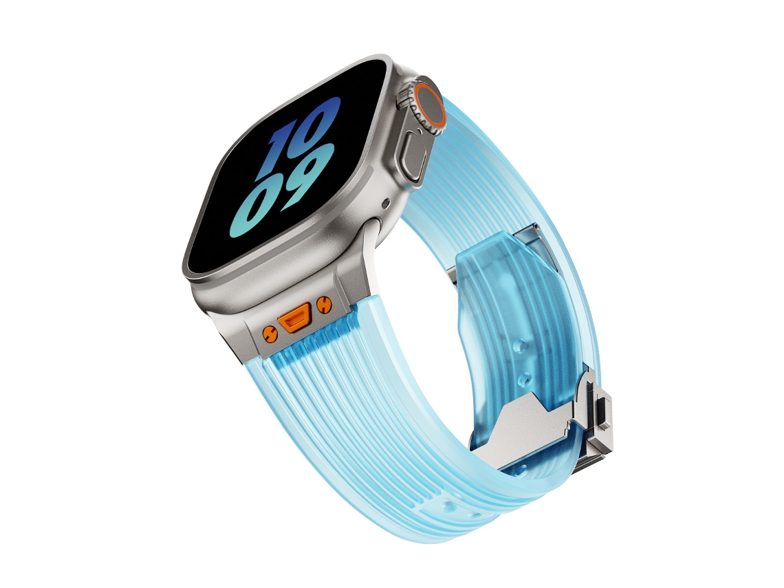 Bracelete para Apple Watch 42/44/45/49mm (azul Transparente XIAOMOYU