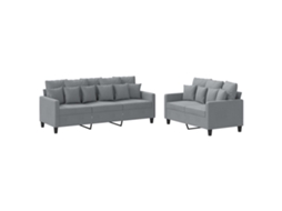 Sofa Set, Sofa Sets Vidaxl Cinzeto Tecido (n/a)