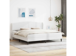 Vidaxl Estrutura da Cama Branco 180 X 200 Cm Couro Sintético