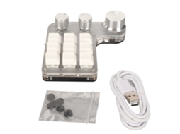 Aetheria teclado Mecânico Diy Programável com Rgb 9 Teclas 3 Botões Rotativos Usb Bluetooth Branco