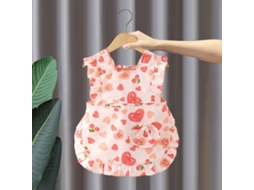 Babadores Infantis Sem Mangas de Verão Floridos Comendo Roupas Reversíveis, Estilo: Amor Tamanho: 100 XIAOMOYU