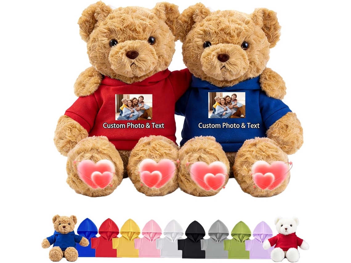 Ursos De Pelúcia Personalizados Para Abraçar Com Foto E Texto, Urso
