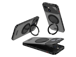 Suporte Casa Para Iphone 13 Metal Magnética Preto