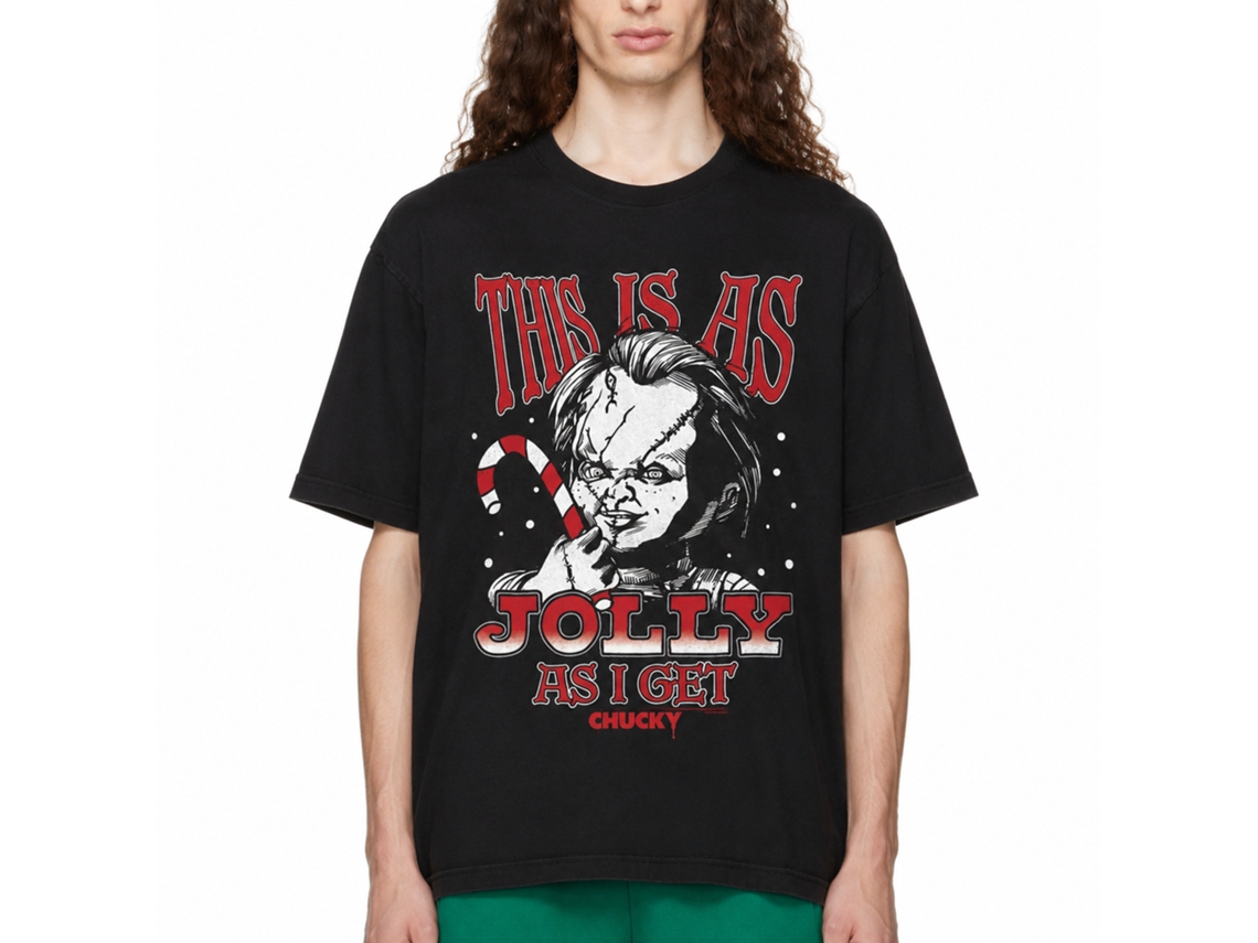 Rockinstone Chucky This Is As Jolly Black T-shirt Size:xxxl