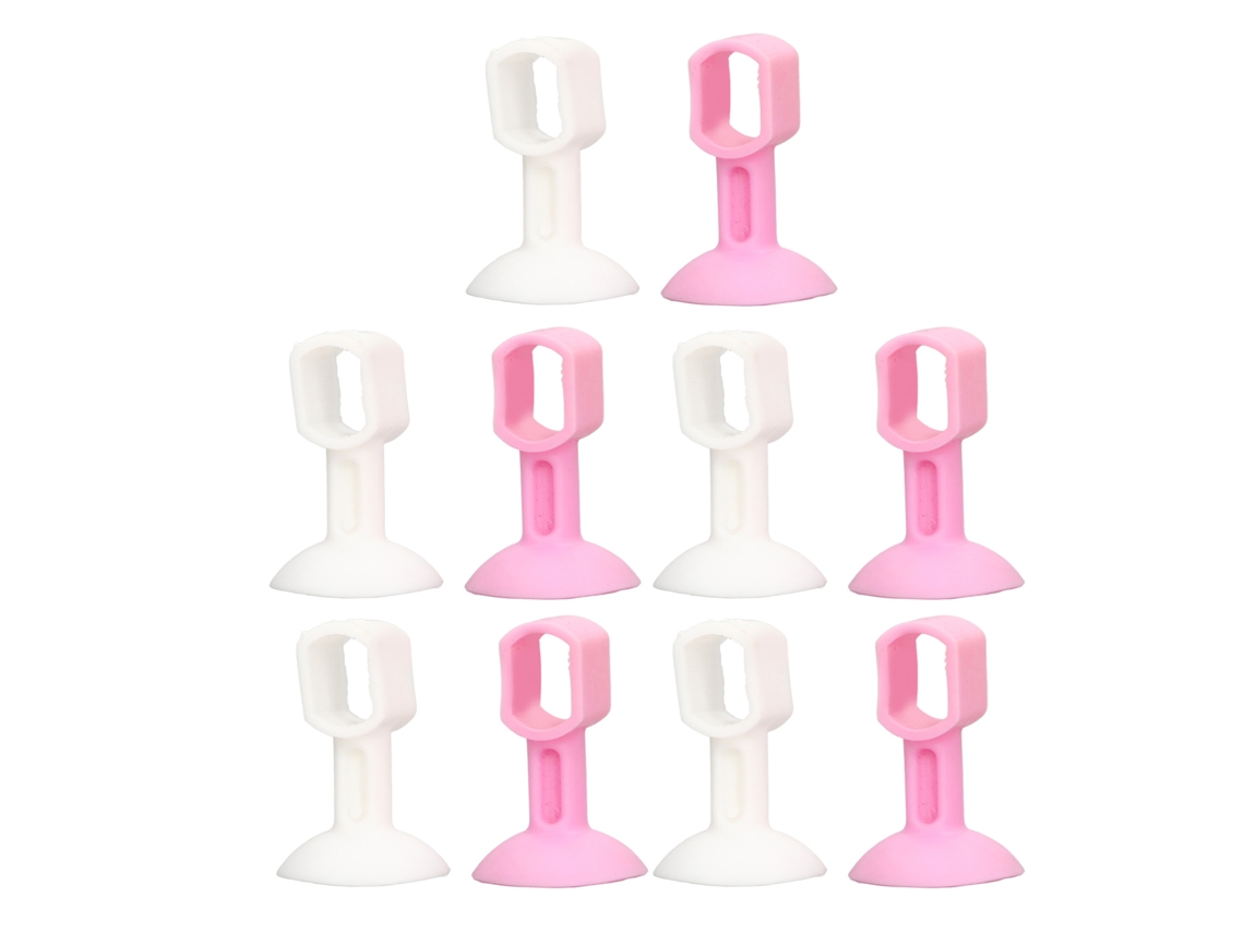 10 Peças Suportes de Porta de Lavadora Rosa Branco Borracha S/MARCA