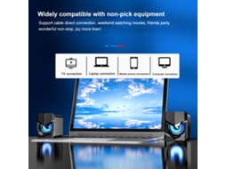 Aetheria alto falante Mini Desktop V 158 Super Bass Subwoofer 3.5mm Usb Powered para Celular Laptop