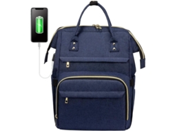 Mochila Elegante Para Laptop Feminina 15,6 Polegadas Com Porta De Carregamento Usb Klb Brilvibera