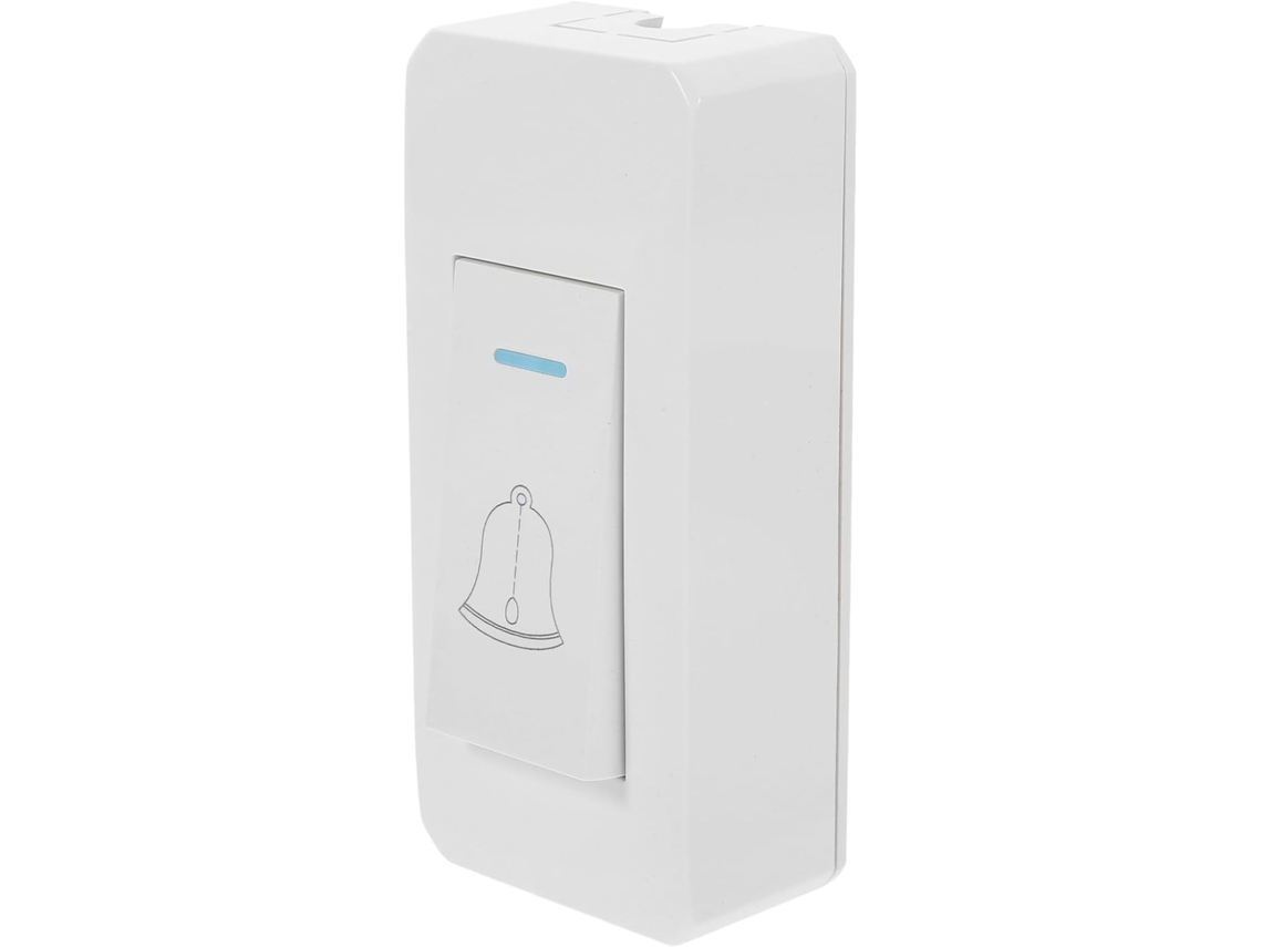 Campainha Com Interruptor Em Policarbonato Branco, Design De Montagem Em Superfície Portas, Adequada Armários