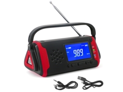 Rádio Fm/wb com Manivela e Energia Solar AQUAFORGE