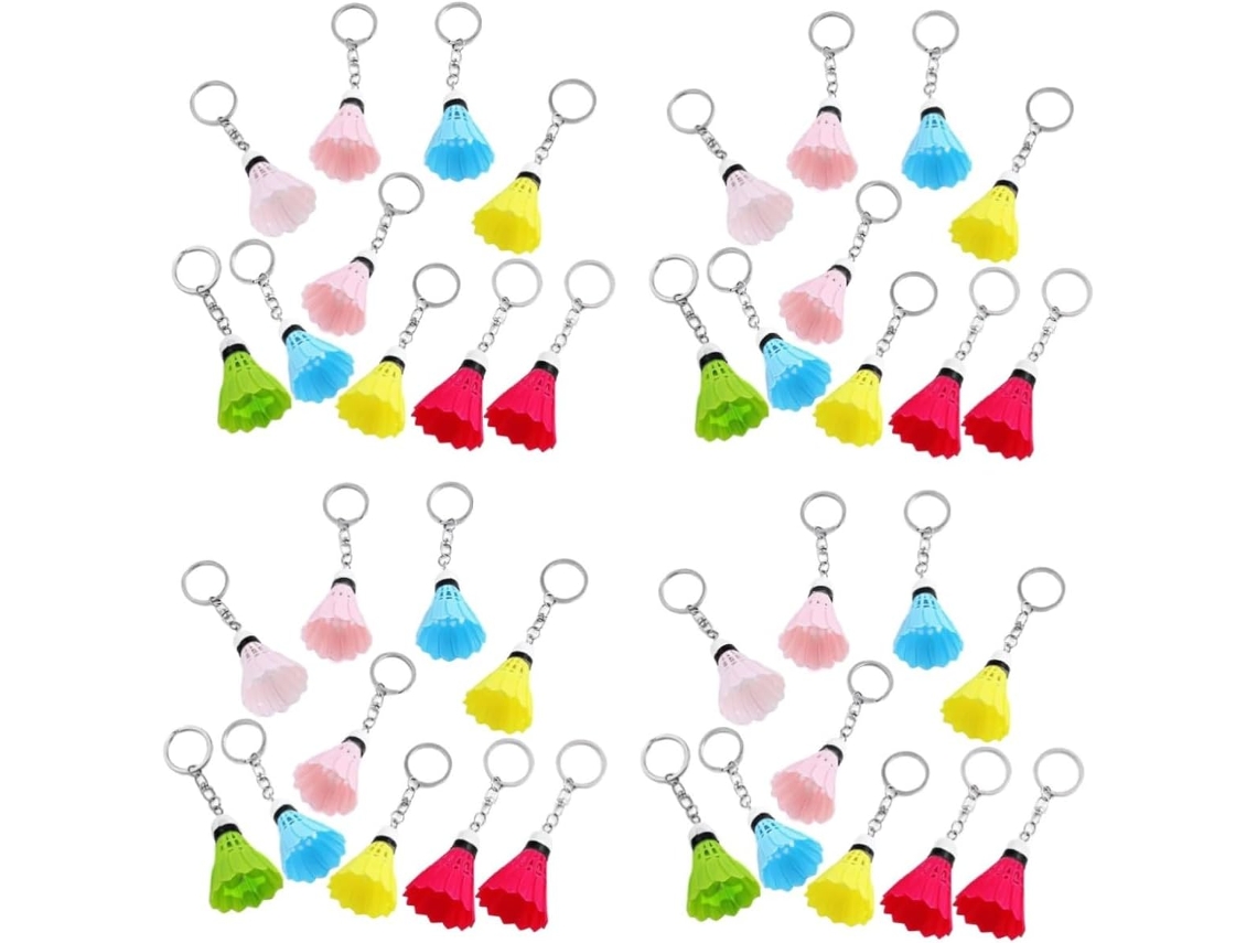 Conjunto De 40 Chaveiros Coloridos De Badminton, Pingentes Para Jogos De Bola.