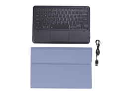 Capa Com Teclado Para Tab P12 12.7 Polegadas 2023 Tb 370fu Com Apoio Para Caneta E Iluminação Rgb Roxa