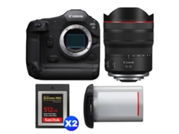 Eos R1 + Rf 10 20mm F/4 L Is Stm + 2 Sandisk 512gb Extreme Pro Cfexpress Type B + Canon Lp e19 + Ebook “20 Dicas para Fotos Que Impressionam” CANON