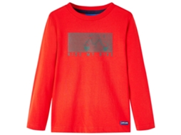 T-shirt De Manga Comprida Para Criança Vermelho 128
