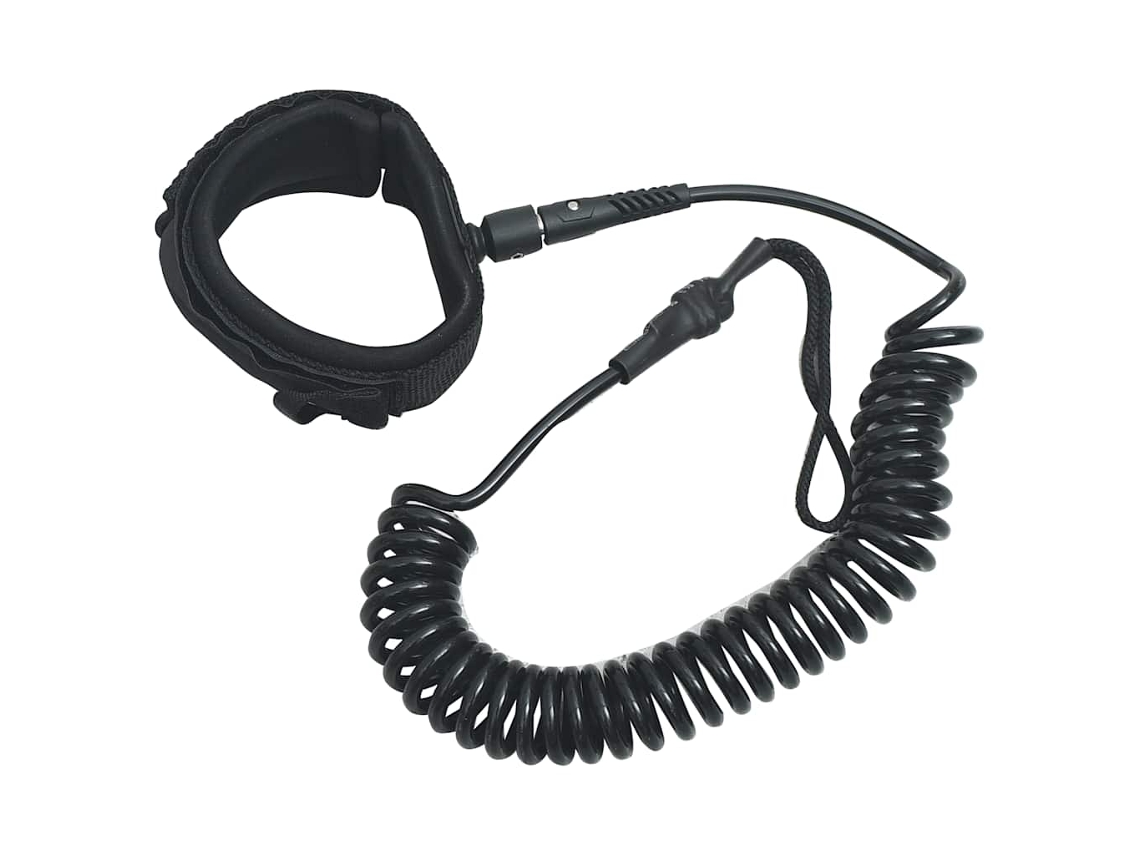 Vidaxl Leash De Sup Em Espiral 10 Polegadas Preto