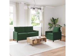 Vidaxl Conjunto De Sofás 2 Unid. Verde Selva Tecido