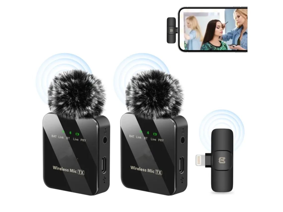 Microfone Wireless Pu642 Preto para iPhone OHPA