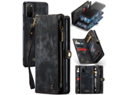 Capa Multifuncional Destacável Caseme Em Couro, Com Abertura Horizontal, Compartimento Para Cartões, Porta-cartões, Carteira Com Zíper E Porta-retrato