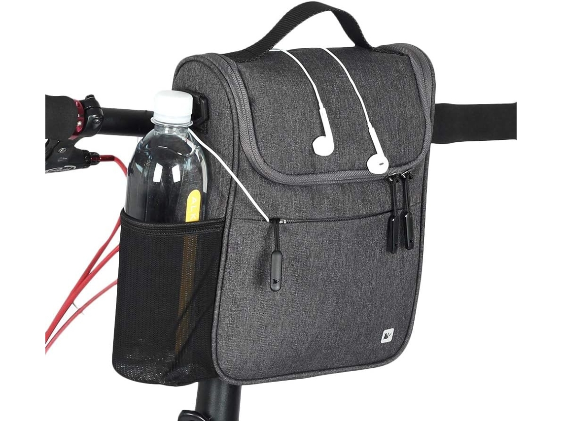 Lurelia Suporte De Ombro Bolsa Para Guidão De Bicicleta, Bolsa Frontal Para Bicicleta, Bolsa Para Quadro De Bicicleta, Cinza