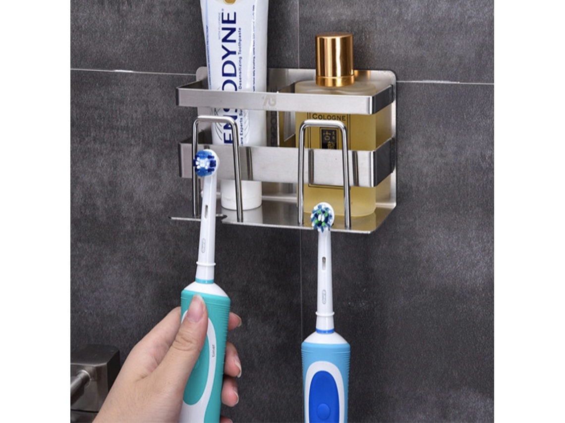 Suporte de parede em aço inox com acabamento cromado AQUAFORGE