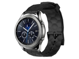 Pulseira De Silicone De Cor Sólida Com Estampa De Futebol Para Samsung Gear S3 Classic 22mm