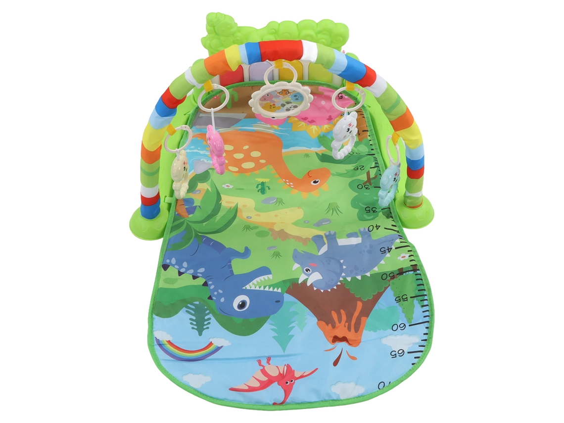 Tapete de atividades para bebês com ginásio e piano de chute, tapete infantil para brincar e aprender