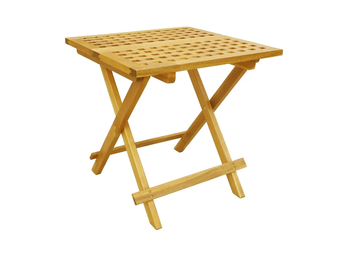 Mesa De Apoio Dobrável Madeira Acácia Kasa