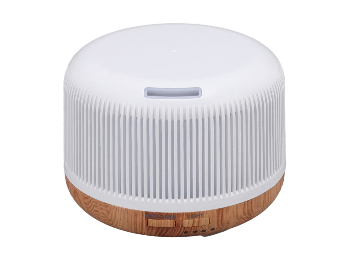 Umidificador Aromaterapia com Textura de Madeira 300ml, 7 Luzes Led, Desligamento Automático, Portátil, 100 240v Plug Uk