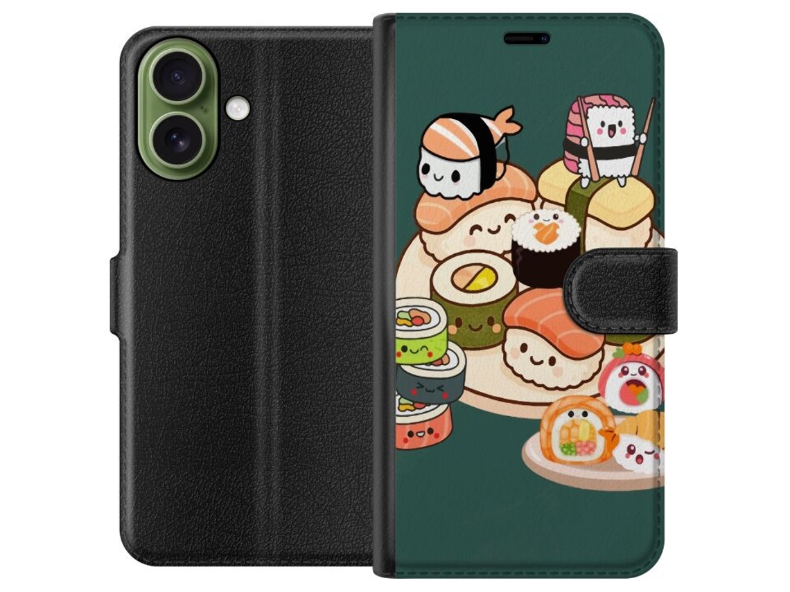 Capa Carteira Compatível Com Apple Iphone 17. Sushi Colorido E Kawaii Com Carinhas Felizes E Design Divertido, Perfeito Para Crianças E Amantes Da Cul