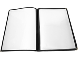 Capa Para Cardápio De Restaurante Unomor A4 Em Pvc Transparente, Com Compartimento Para 4 Páginas Lista De Preços